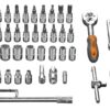NEO Tools Klucze nasadowe, 1/4”, CRV, zestaw 46 szt. 4546
