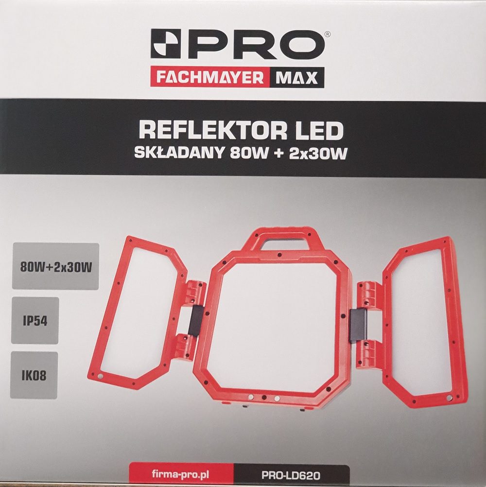 PRO Reflektor LED składany 80W + 2X30W